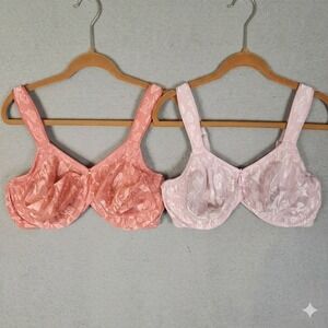 Wacoal Awareness Underwire Bra 44DD Pink Rose Lot of 2 85567